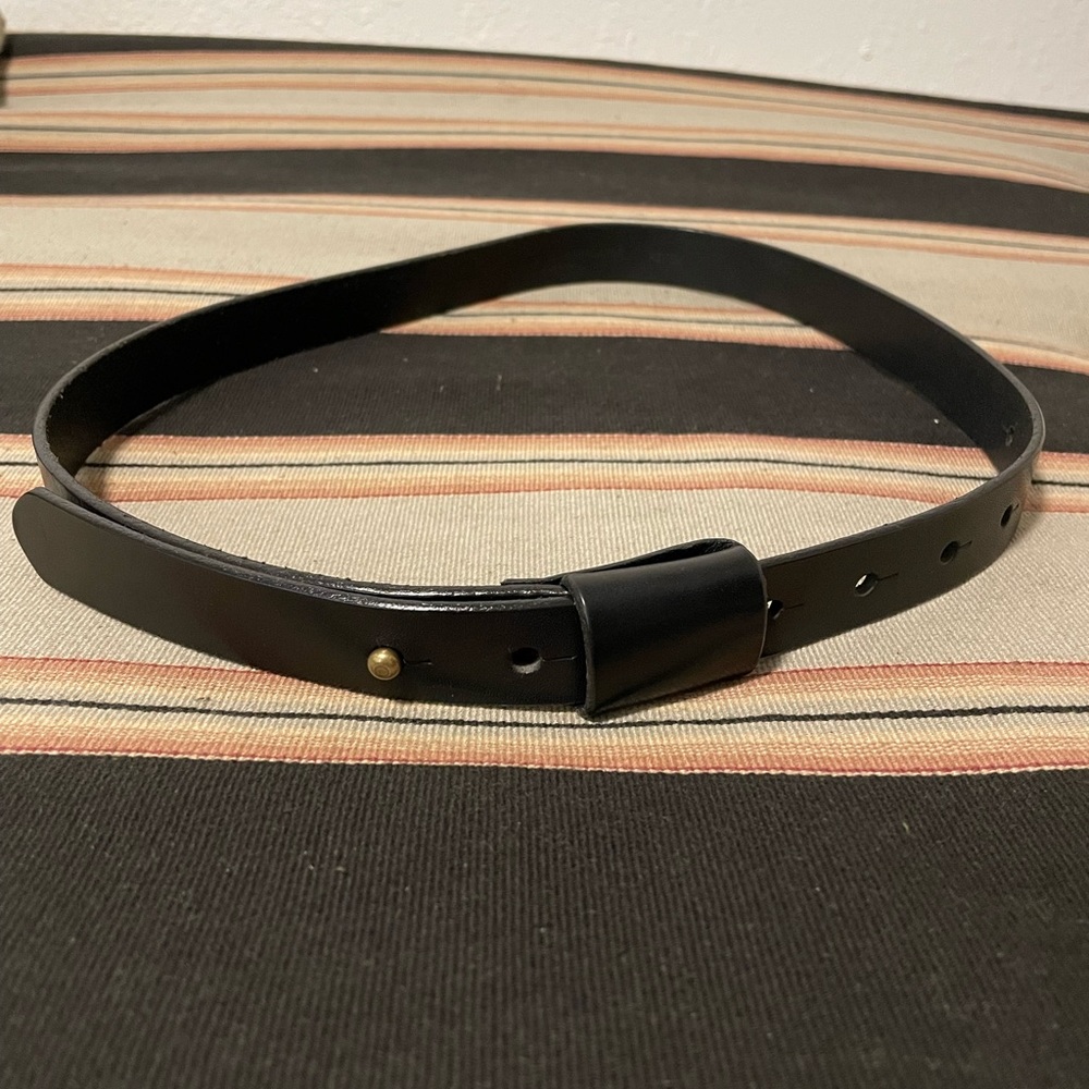Madewell Black Italian Leather Belt XS/S